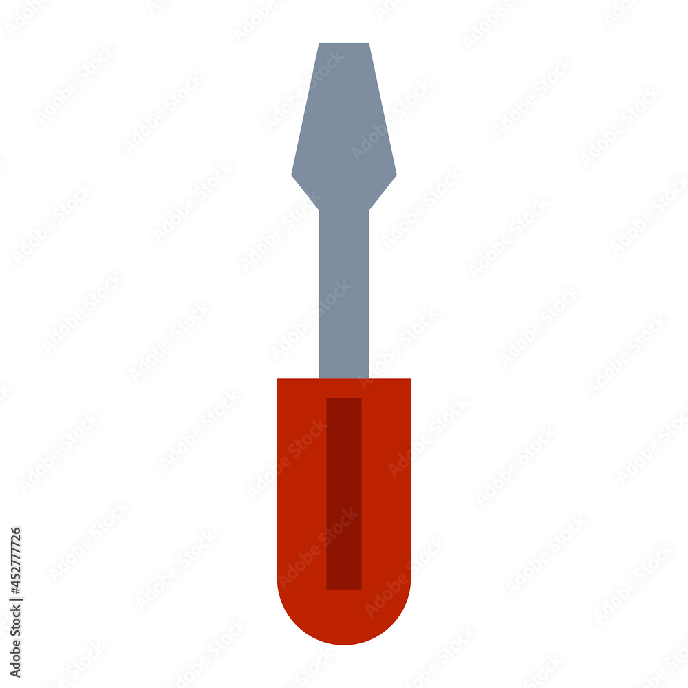 Screwdriver vector icon illustration repair equipment symbol tool. Screwdriver work instrument sign icon service industry. Repair fix object support element hardware. Manual carpenter work tool simple Screwdriver vector icon illustration repair equipment symbol tool. Screwdriver work instrument sign icon service industry. Repair fix object support element hardware. Manual carpenter work tool simple