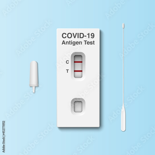 Covid 19 rapid antigen test kit, vector illustration