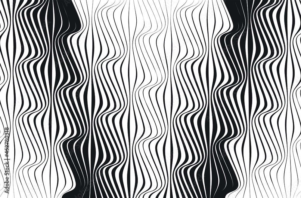 Abstract flow lines background . Fluid wavy shape .Striped linear pattern . Music sound wave . Vector illustration Abstract flow lines background . Fluid wavy shape .Striped linear pattern . Music sound wave . Vector illustration