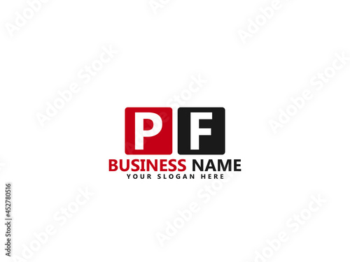 PF P&F Letter Type Logo, Creative pf Logo icon design