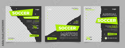 social media post template for football competition