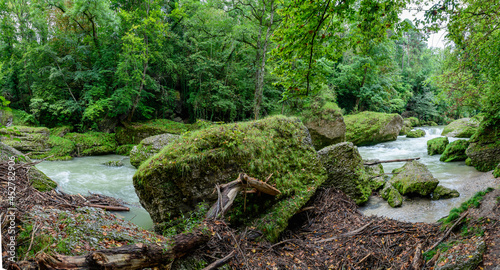 canyon erlaufschlucht near poeggstall in lower austria photo