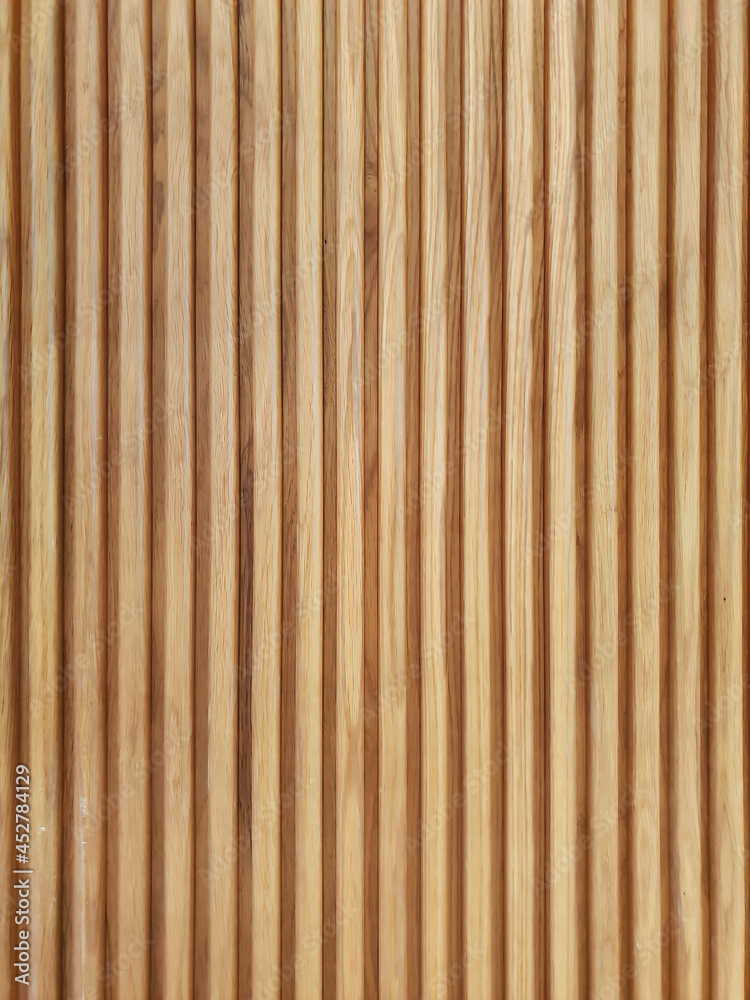 Texture tor vertical wooden slats for interior decoration. Texture