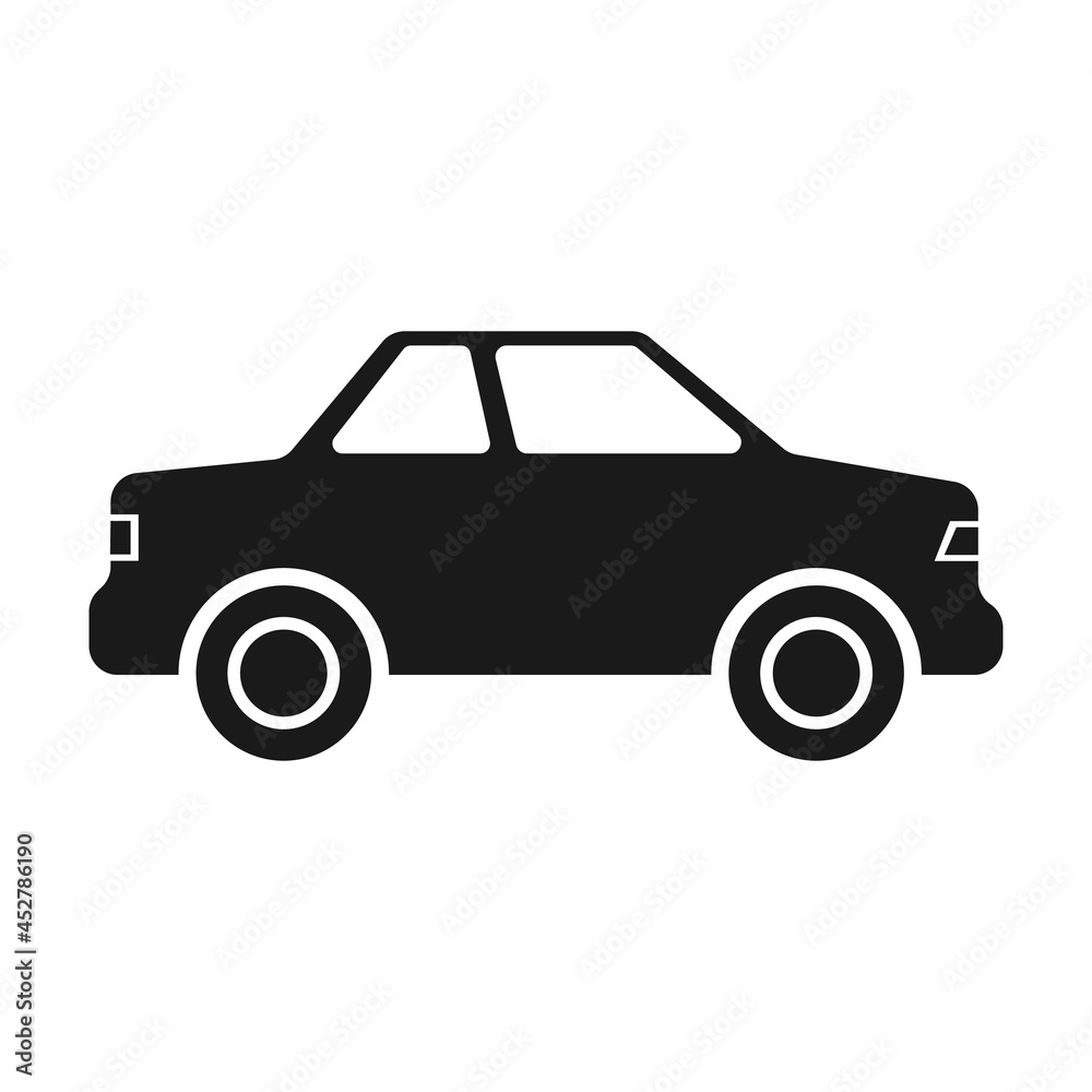 Simple car sedan flat icon