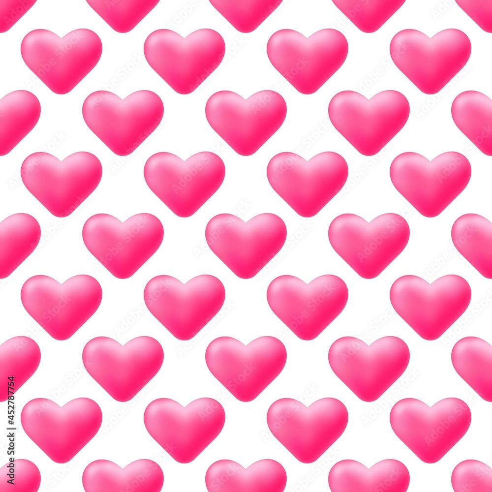 Heart seamless pattern. Valentine's Day. Vector background.