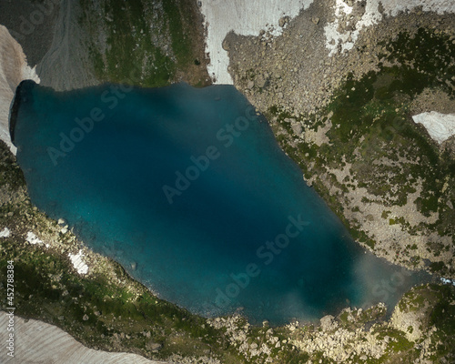 Beautiful lake in Arkhyz. Caucasus mountains.