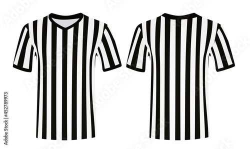 Striped referee jersey. vector illustration photo
