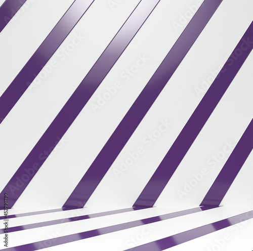 purple and white striped background. 3d studio render. 3d scene product presentation