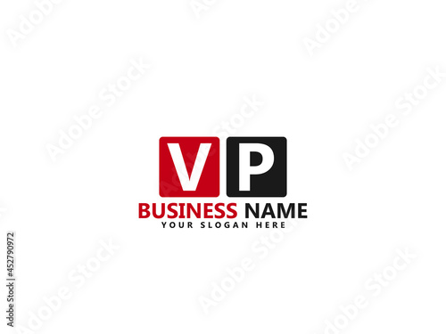 VP V&P Letter Type Logo Image, vp Logo Letter Vector Stock photo