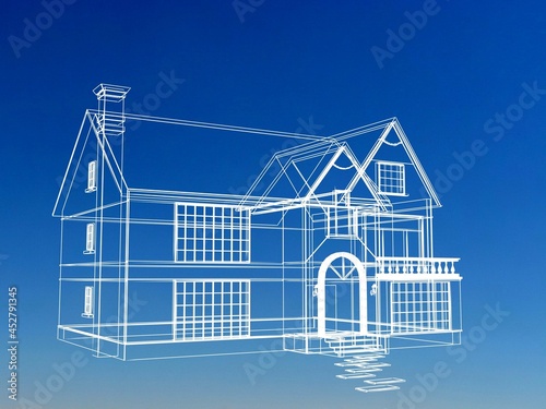 Abstract architecture background. 3d rendering