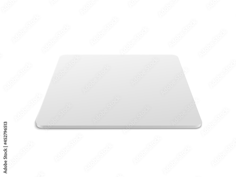 Square beermat, bierdeckel isolated on white background with shadow.