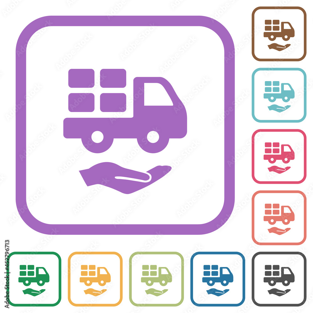 Courier services solid simple icons Courier services solid simple icons