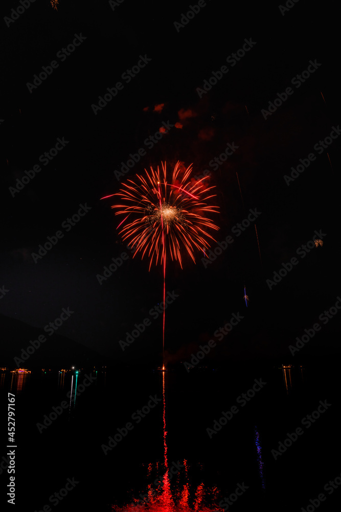 August Fireworks by the lake.