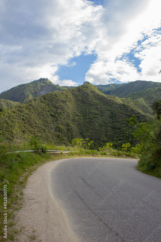 Colombian mountains with a road