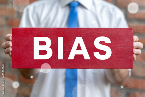 Concept of bias and prejudice. Facts and biases. Sexism inequality, discrimination, unfair. People diversity and rights.