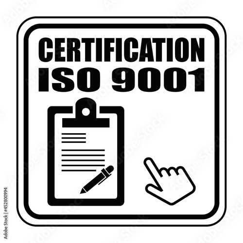 Logo certification iso 9001.