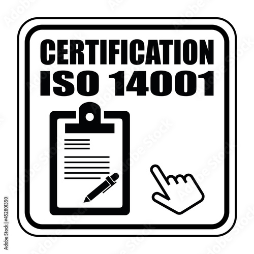 Logo certification iso 14001.