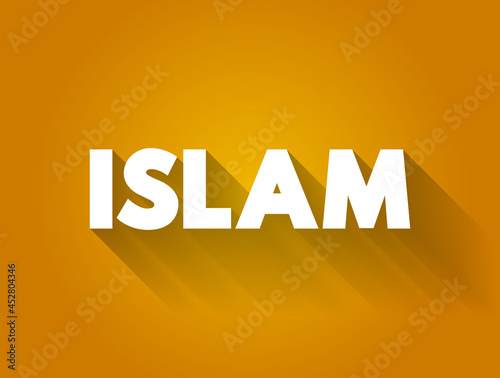 Islam text quote, concept background