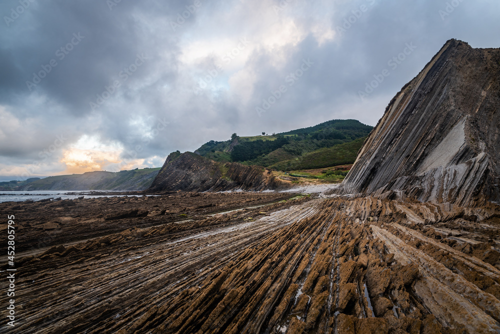 Flysch in basque country coast Flysch in basque country coast