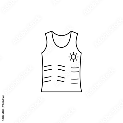 Ocean life jacket icon vector
