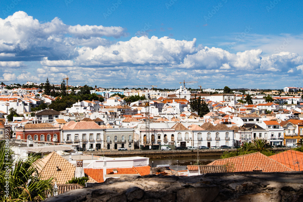 view from de castle of city of tavira