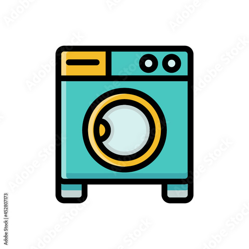 Washing Machine Icon Vector