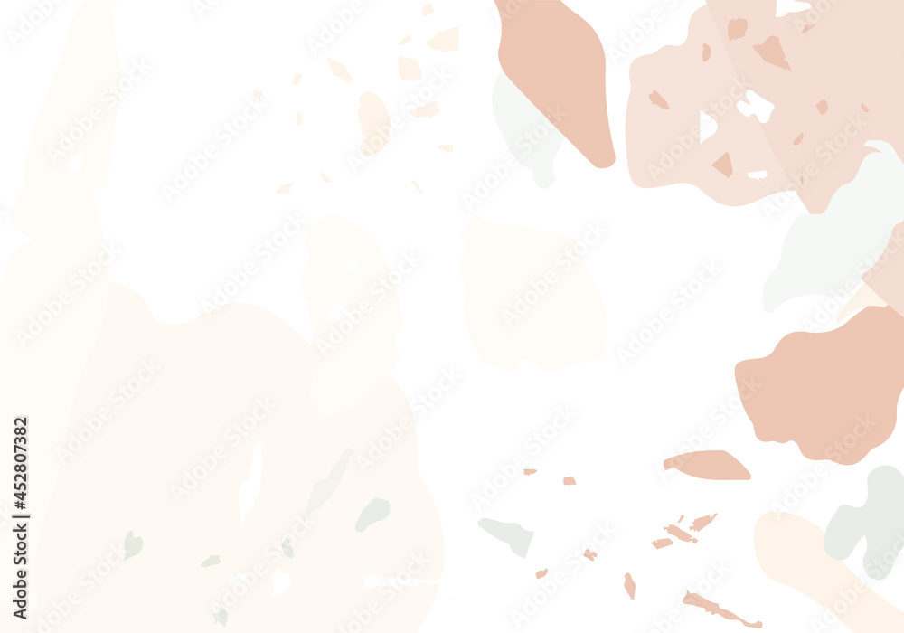 Terrazzo modern abstract template. Orange and