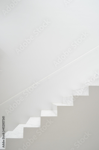 Minimal White Staircase | Architecture Photography