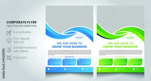 corporate flyer, brochure design, business flyer size A4 template, creative leaflet, poster, event flyer