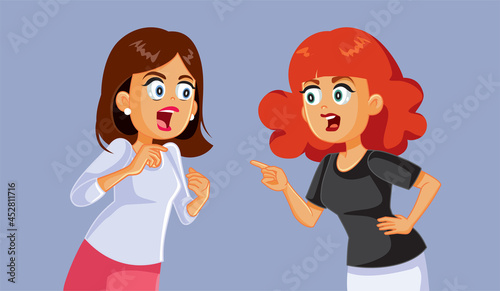 Female Friends Getting in a Fight Accusing Each Other