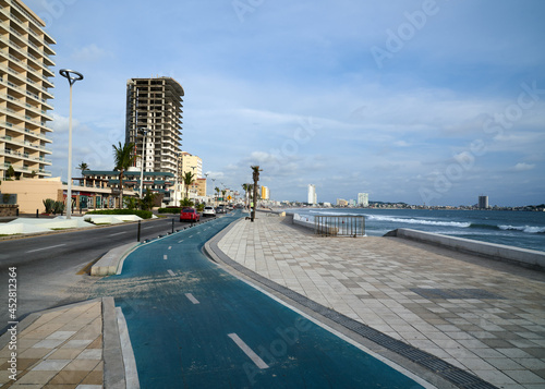 City of Mazatl  n Mexico Boardwalk Beach View 