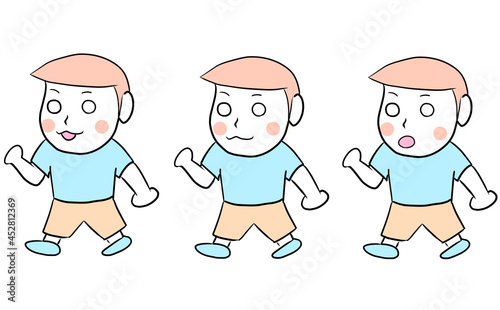 歩いている少年