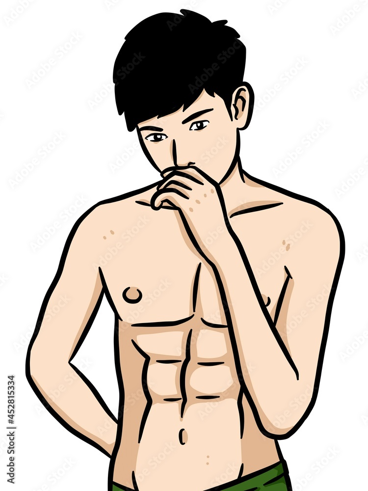 cute man cartoon on white background cute man cartoon on white background
