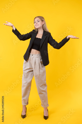 Student teenager girl. Stud...