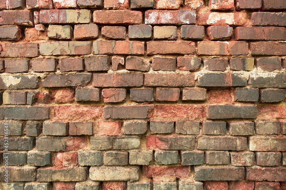 Obraz premium old red brick wall texture background.