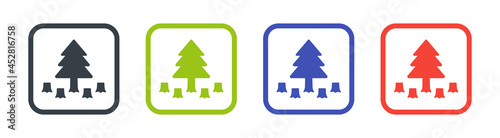 Destruction of forests icon.