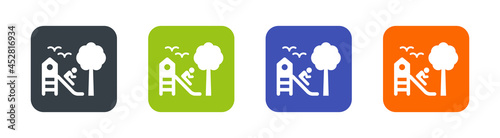 Kid playground icon. Vector illustration