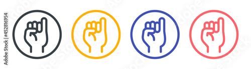 Pinky finger icon sign. Gesturing concept.