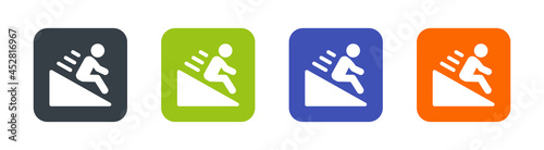 Slide icon vector illustration