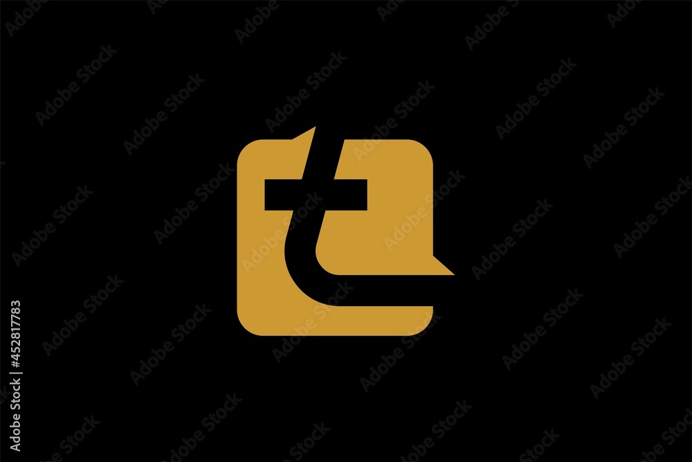 Letter T logo design vector. Monogram T in rectangle illustration symbol. Gold T-type vector icon. Letter T logo design vector. Monogram T in rectangle illustration symbol. Gold T-type vector icon.