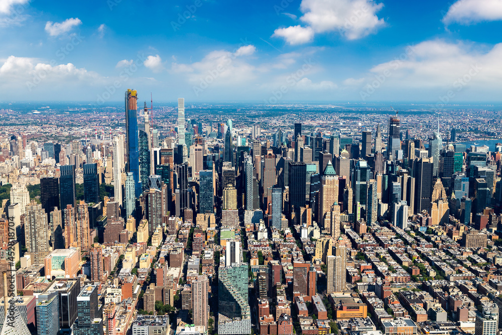 Aerial view of Manhattan in New York