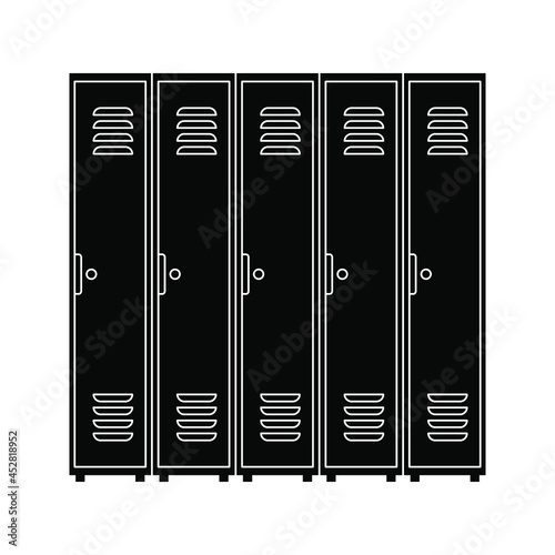 Locker Icon. School lockers sign color editable