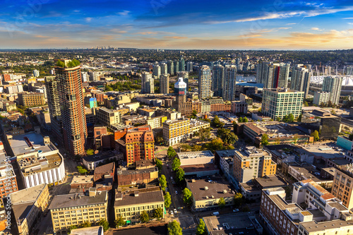 Aerial view of  Vancouver business district photo
