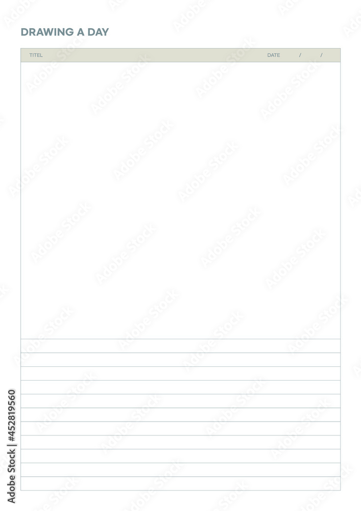 Note, scheduler, diary, calendar planner document template illustration. Drawing a daily form. Note, scheduler, diary, calendar planner document template illustration. Drawing a daily form.