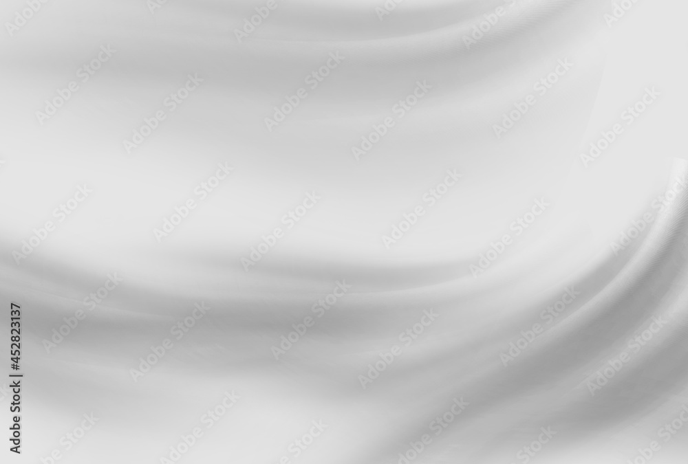 white cloth background abstract with soft waves