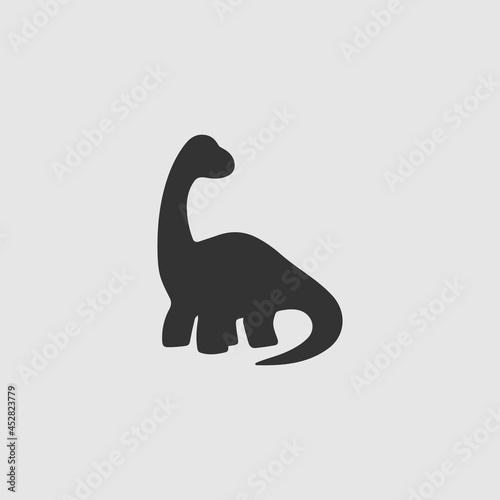 Vector Simple Isolated Brontosaurus Icon