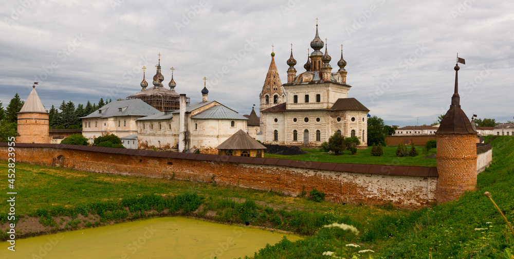 Valuable medieval architectural ensemble of Orthodox male monastery of Archangel Michael, Yuryev-Polsky, Russia