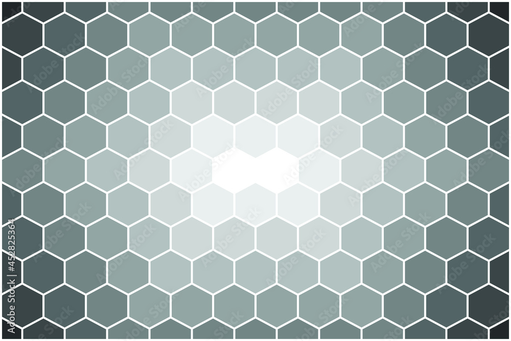 Seamless Flat Gradient Hexagonal grey white background vector design wallpaper. Seamless Flat Gradient Hexagonal grey white background vector design wallpaper.