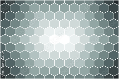 Seamless Flat Gradient Hexagonal grey white background vector design wallpaper. 