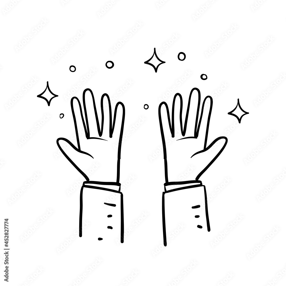hand drawn doodle clean and shiny hand illustration vector isolated hand drawn doodle clean and shiny hand illustration vector isolated